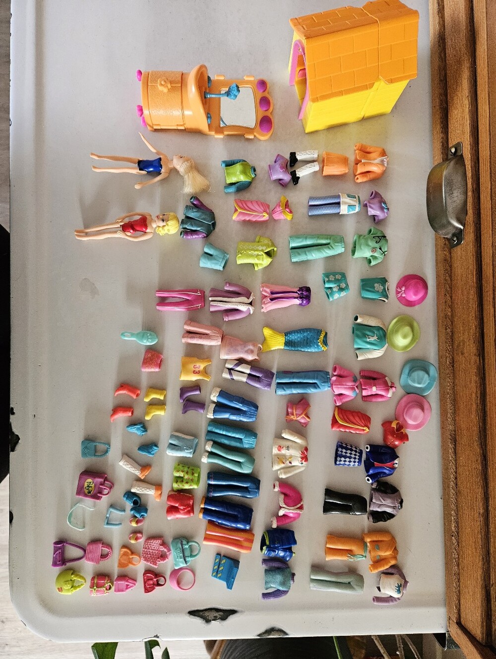 VTG Y2K Rubber Polly Pocket Clothes And Accessories Lot 75+ Pieces